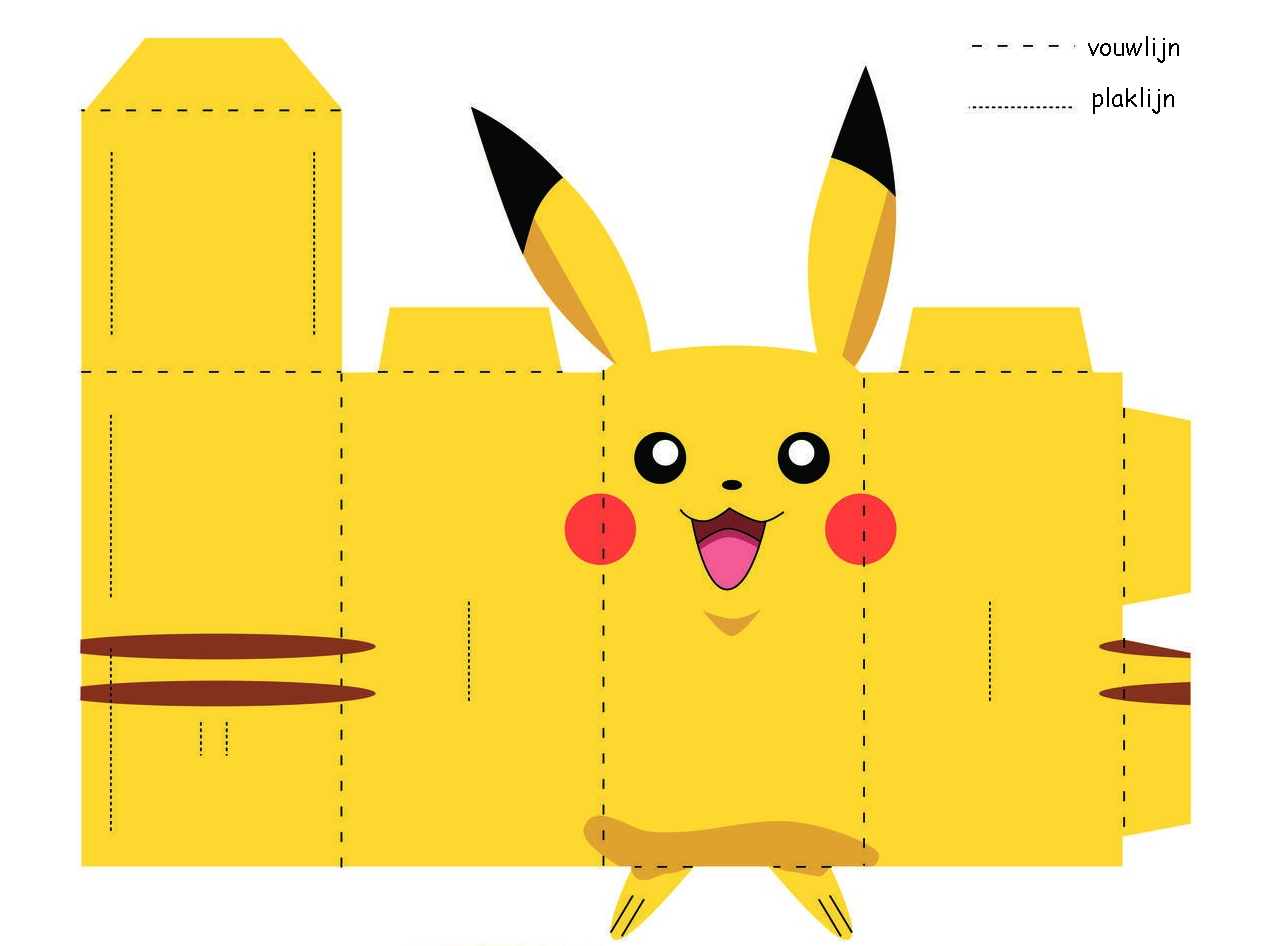 Nederigheid rand voorwoord Bouwplaten knutselen: pokemon pikachu