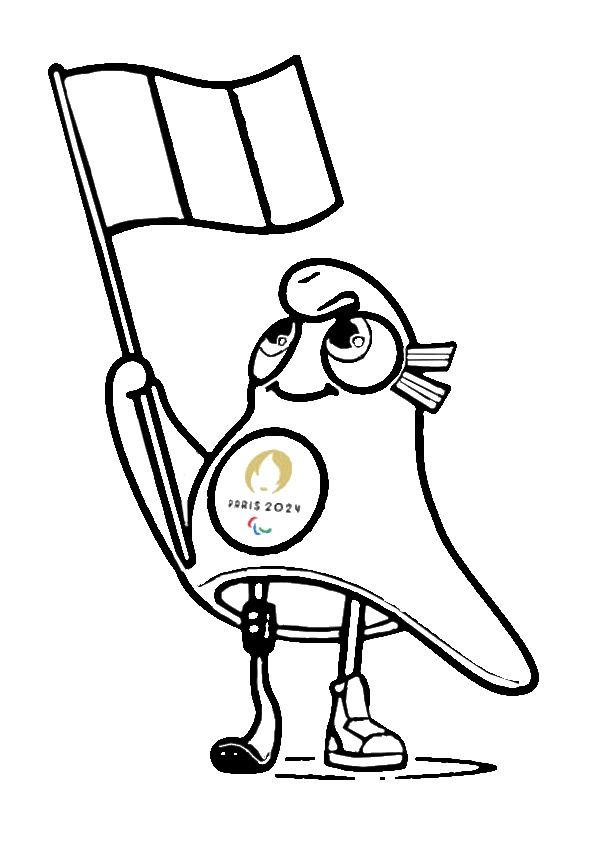 Mascotte Jeux Olympiques 2024 Coloriage Image to u